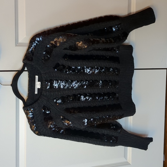 Veronica Beard Yola Wool Blend Sequin Sweater - Picture 2 of 13